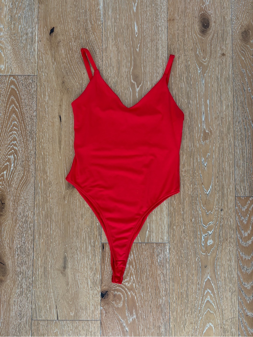 Zara Red V-Neck Bodysuit